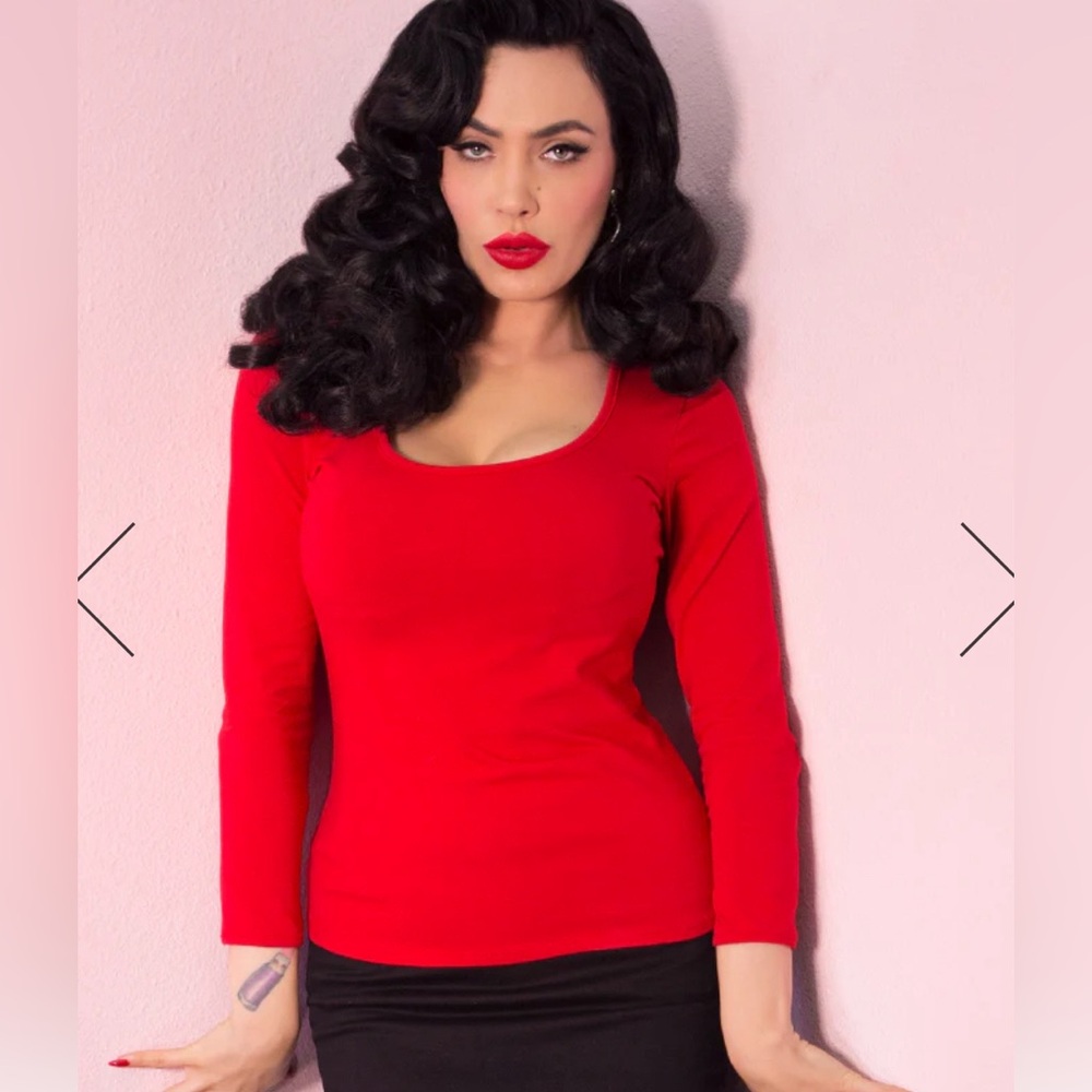 Troublemaker Vintage Inspired Top Vixen by Michelline Pitt Size S